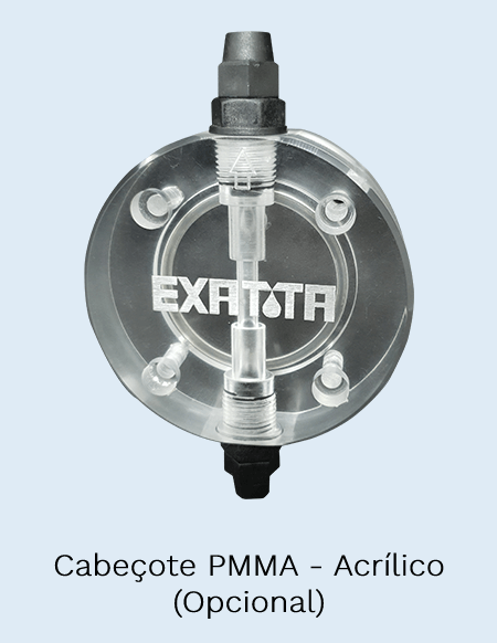 Opcional Cabeçote PMMA - Bomba Dosadora EX - Exatta Bombas