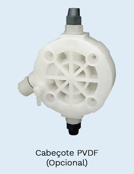 Opcional Cabeçote PVDF - Bomba Dosadora EX - Exatta Bombas